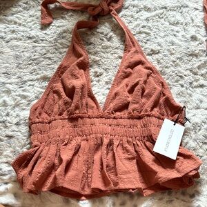 NWT Cotton Candy LA 100% cotton halter top in sizes small medium and large